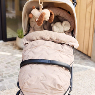 Stroller/Pushchair Footmuff - Embossed Milky Coffee