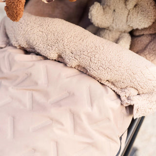 Stroller/Pushchair Footmuff - Embossed Milky Coffee