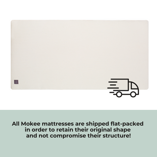 Mini Cot Bed With Natural Mattress - White - Mokee