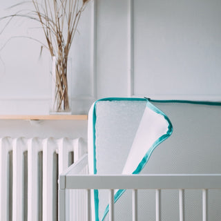 Midi Cot Bed With Luxury Breathable Air Mattress - White Beech - Mokee