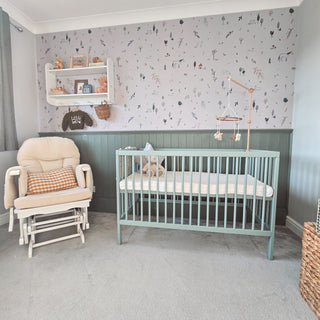 Mini Cot Bed - Stone Teal (120x60) Solid Beechwood - Mokee