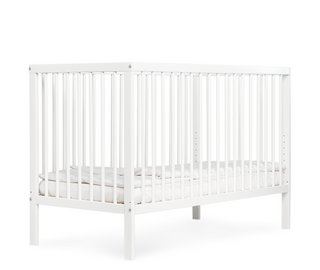 Mini Cot Bed With Luxury Breathable Air Mattress - White (120x60)