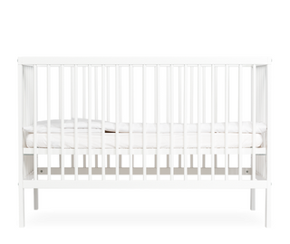 Mini Cot Bed With Luxury Breathable Air Mattress - White (120x60)
