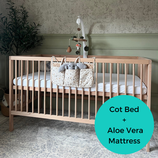 Midi Cot Bed With Aloe Vera Mattress - Beech
