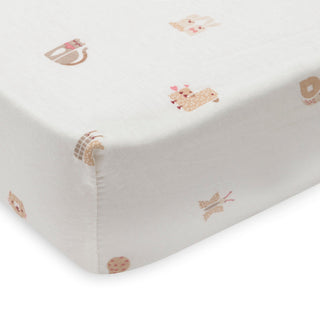 Jollein Cot Bed Fitted Sheet | 120 x 60 cm - Animal Friends - Mokee