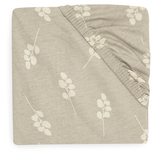 Jollein Cot Bed Fitted Sheet | 140 x 70 cm - Twig Olive Green