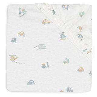 Jollein Cot Bed Fitted Sheet | 140 x 70 cm - 'On The Go' Vehicles