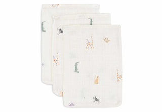 Jollein Washcloth Muslin 15x20cm - Jungle Jambo - 3 pack - Mokee