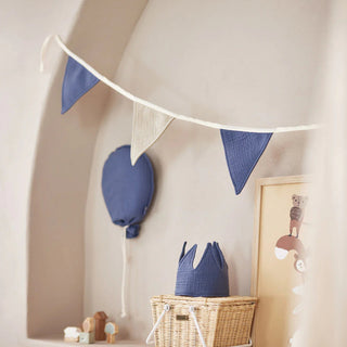 Cotton Bunting | Jeans Blue / Olive Green