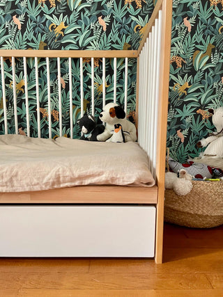 Midi Cot Bed with Drawer -  White Beech (140x70) - Mokee