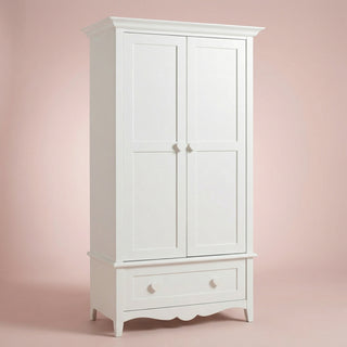 Double Wardrobe with White Handles