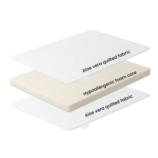 Mini Cot Bed With Aloe Vera Mattress - Stone Teal (120x60) - Mokee