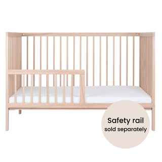 Mini Cot Bed 4-Piece Nursery Furniture Set - Beech