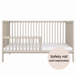 Midi Cot Bed With Natural Mattress - Cashmere (140x70) - Mokee