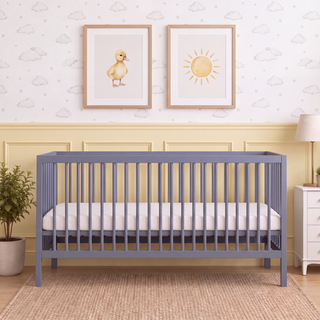 Midi Cot Bed - Stone Blue (140 x 70) Solid Beechwood