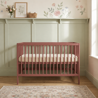 Mini Cot Bed - Dusty Rose (120x60) Solid beechwood