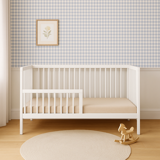 Midi Cot Bed White (140 x 70) Solid Beechwood - Mokee