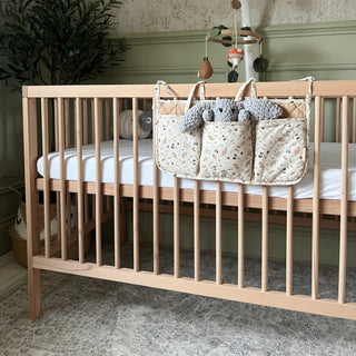 Mini Cot Bed 4-Piece Nursery Furniture Set - Beech