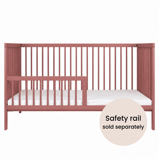 Midi Cot Bed With Natural Mattress - Dusty Rose (140x70) - Mokee
