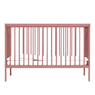 Mini Cot Bed With Luxury Breathable Air Mattress - Dusty Rose (120x60)