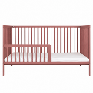 Midi Cot Bed (140x70) Toddler Safety Rail Conversion Kit - Dusty Rose - Mokee