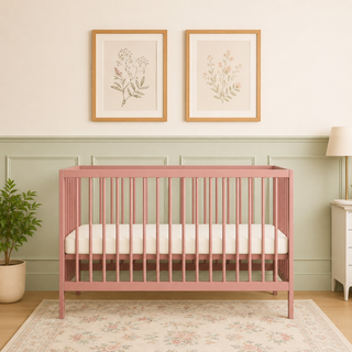 Dusty rose mini cot bed