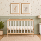 Mini Cot Bed - White Beech (120x60) Solid Beechwood