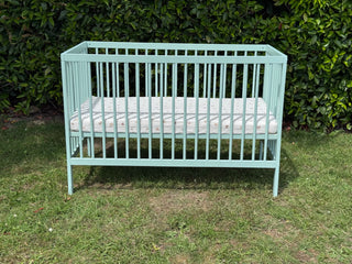 Mini Cot Bed - Dusty Aqua (120x60) Solid Beechwood