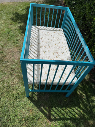 Mini Cot Bed - Ocean Teal (120x60) Solid beechwood