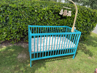 Mini Cot Bed - Ocean Teal (120x60) Solid beechwood