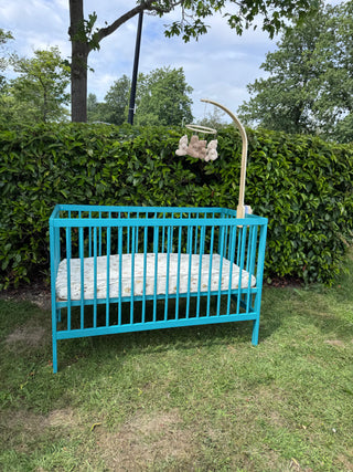 Mini Cot Bed - Ocean Teal (120x60) Solid beechwood