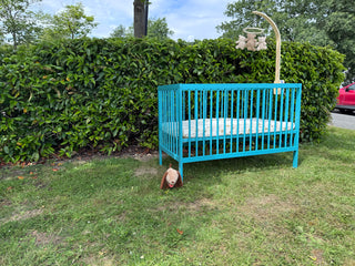 Mini Cot Bed - Ocean Teal (120x60) Solid beechwood