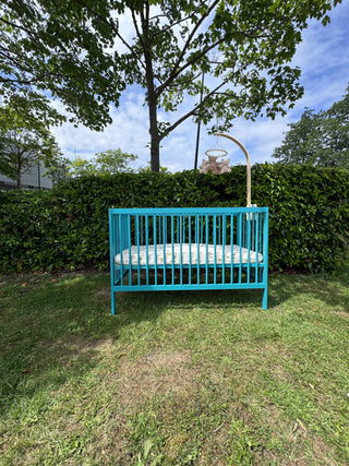 Mini Cot Bed - Ocean Teal (120x60) Solid beechwood