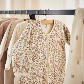 Jollein Sleeping Bag with Removable Sleeves - Retro Flowers 70cm (3-6 months)