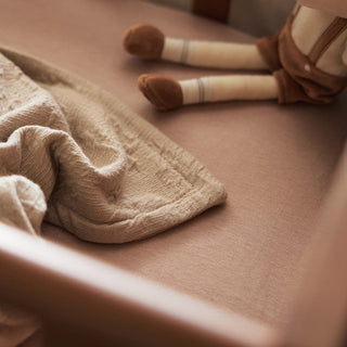 Jollein Cot Bed Fitted Sheet | 140 x 70 cm - Wild Rose