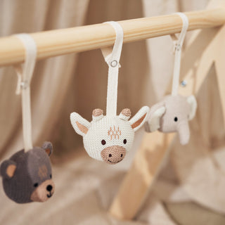 Jollein Wooden Baby Gym with Animal Toys