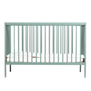 Mini Cot Bed - Stone Teal (120x60) Solid Beechwood - Mokee