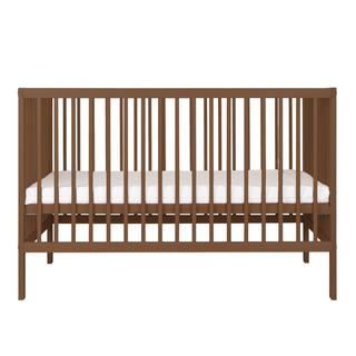 Mini Cot Bed - Walnut (120x60) Untreated Solid Beechwood - Mokee