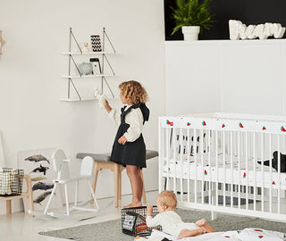 Mini Cot Bed With Luxury Breathable Air Mattress - White (120x60)