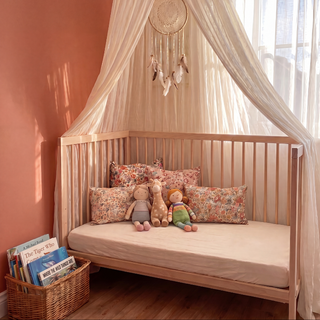Mini Cot Bed - Beech (120x60) Untreated Solid Beechwood