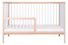 Mini Cot Bed (120x60) Toddler Safety Rail Conversion Kit - White Beech