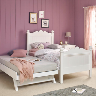 Princess Single Bed with Pop-Up Trundle