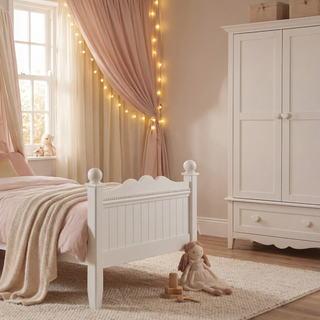 Double Wardrobe with White Handles