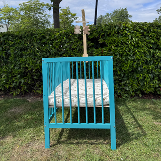 Mini Cot Bed - Ocean Teal (120x60) Solid beechwood