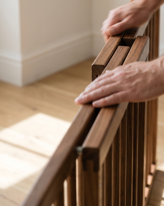 Mokee Foldable Playpen - Walnut