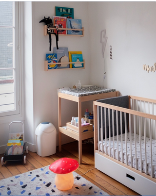 8 Piece Nursery Furniture Set with Natural Mattress - Beech (120x60) - Mokee