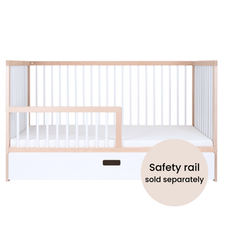 Midi Cot Bed with Drawer -  White Beech (140x70) - Mokee