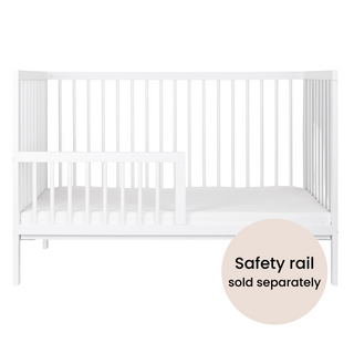 Mini Cot Bed With Aloe Vera Mattress - White - Mokee
