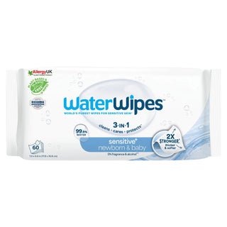 WaterWipes Sensitive Newborn & Baby Wipes 1 Pack 60 Count - Mokee
