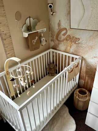Mini Cot Bed - White (120x60) Solid Beechwood - Mokee